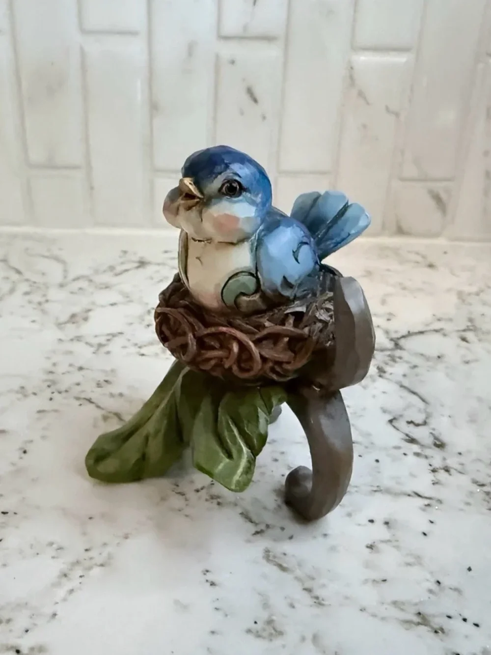 Jim Shore Heartwood Creek “ Blue Bird in Nest” Collectible Figurine.